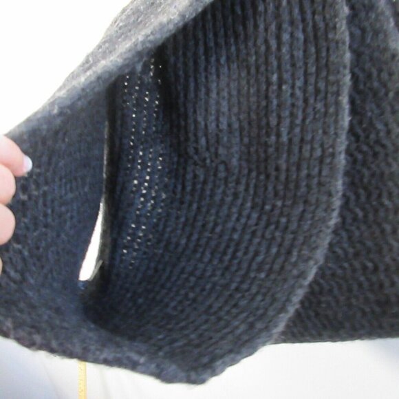 Club Monaco Wool Alpaca Blend Infinity Scarf Women OS Black Soft Cozy Warm 258 - Picture 6 of 11